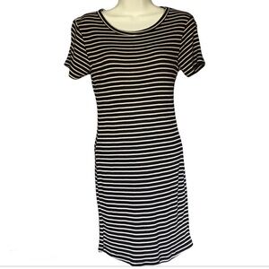 Brandy Melville black and white striped knit dress. One size